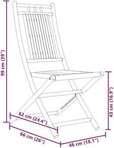 Silla Plegable de Bambú Ecológica Hecha a Mano, Silla de Jardín para Exteriores, Muebles Plegables de Bambú para Balcón, Cafetería, Restaurante - Product Image 4