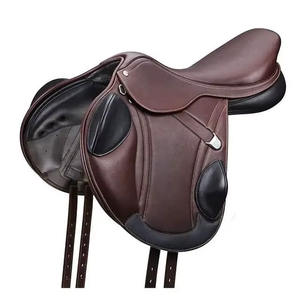 Selle d'équitation anglaise de haute qualité en cuir véritable, siège souple et confortable, équipement équestre durable, vente en gros - Product Image 3