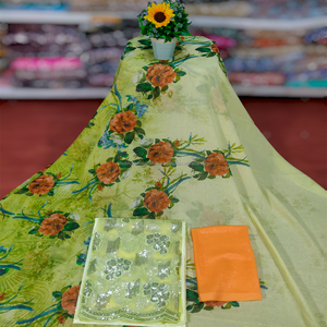 Tendance pour tissu de robe en jacquard Dirac, tissé en slub, multicolores, coton doux, imprimé numérique, motif pour les filles, événements spéciaux - Product Image 5