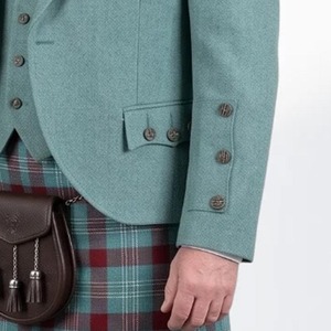 Scottish <b>Men's</b> Lovat <b>Green</b> Argyle Kilt Jacket <b>Waistcoat</b> Serge Wool Customized Logo All Sizes Excellent Quality Customized - Product Image 5