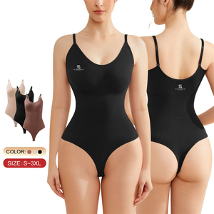 Custom <b>Women's</b> Plus Size Seamless Shapewear Bodysuit with Breathable Nylon Spandex Fabric and High Waist Tummy Control OEM 2026 - Product Image 3