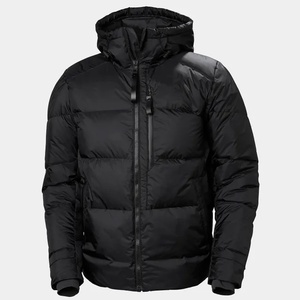 Veste d'hiver à capuche pour homme, rembourrage épais en polyester, coupe-vent, fermeture éclair, couleur unie, coupe classique - Product Image 5