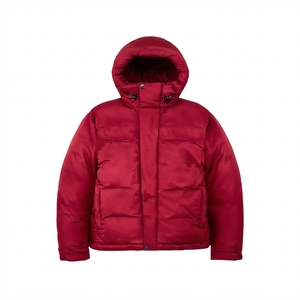 Custom <b>Men's</b> Hooded Puffer <b>Jacket</b> Winter Insulated Outdoor Wear - Product Image 1