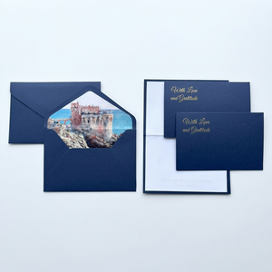 Ensemble de cartes et d'enveloppes en coton gaufré de luxe en gros pour la papeterie artisanale - Product Image 1