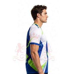 Maillots de football 2026 légers bleus et blancs pour équipe – Meilleur produit en polyester - Product Image 2