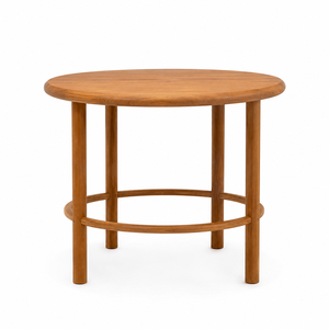 <b>Solid</b> Teak <b>Wood</b> <b>Round</b> <b>Dining</b> <b>Table</b> Scandinavian Minimalist Eco-Friendly Waterproof <b>Dining</b> Room Furniture for Apartment - Product Image 1