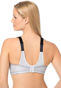 เสื้อชั้นในกีฬาผู้หญิง ระบายอากาศได้ดี ผ้าตาข่าย เหมาะสำหรับวิ่ง ฟิตเนส โยคะ ผ้าฝ้าย ไร้ตะเข็บ ตกแต่งลายปัก ไม่มีโครงเหล็ก ปรับได้ด้านหน้า - Product Image 4