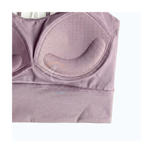 New Design Cross Back Tops Running Fitness Removable Padded Workout Gym Yoga Bras Women's High Impact Sports Bra - Product Image 3