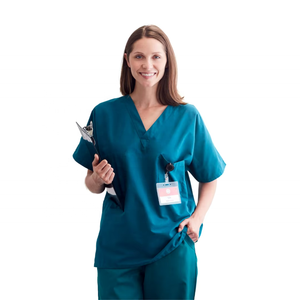 Uniform Factory's Good Anti-Dust Stretch Nursing <b>Scrubs</b> Top Hospital Uniform <b>Clothes</b> for Men Women Woven Medical <b>Scrubs</b> - Product Image 5