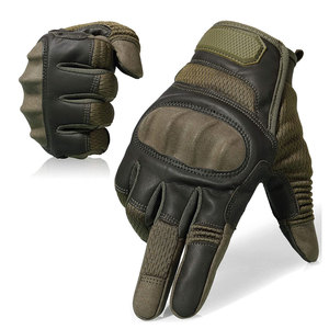 Guantes de Motocicleta para Hombre, de Cuero, Antideslizantes, Transpirables, Duraderos, Equipo de Protección - Product Image 1