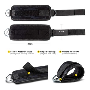 <b>Adjustable</b> Neoprene Ankle Support Strap Double <b>Ring</b> Compression Brace for Foot Fitness Training Unisex Adult One <b>Size</b> - Product Image 3