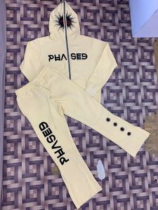 Custom Logo <b>Men's</b> Crocheted Velour Sweatshirt Tracksuit White <b>Pullover</b> Jogger Set Winter Streetwear ODM - Product Image 4