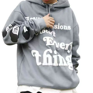 Sweat à capuche décontracté pour homme en coton 100% pour l'hiver, style streetwear, avec logo frontal, tissu 350g, imprimé en relief, HORIZON SPORTS WEAR HM-01 - Product Image 1