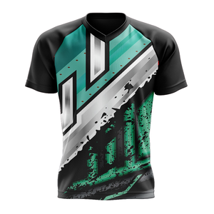 Camisetas de cuello en V suaves para hombre con logo personalizado, de secado rápido, manga corta, transpirables, OEM. - Product Image 5