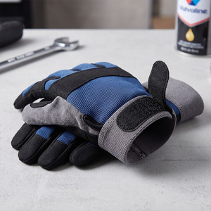 Guantes de Mecánico de Cuero Sintético de Alta Resistencia Amara, Reforzados, de Seguridad Industrial, Certificación EN420, Puño de Neopreno, 11 oz - Product Image 2