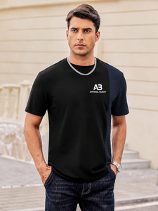Camiseta de Manga Corta Casual para Hombre, Marca AMY, 100% Algodón, Corte Regular, Lisa, con Logotipo Personalizado al por Mayor - Product Image 5