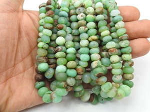 Perles de chrysoprase bio - Finition mate polie - Certifiées par un tiers - Marque PMEGEMSBEADS - Pour la fabrication de bijoux - Vente en gros - Product Image 3