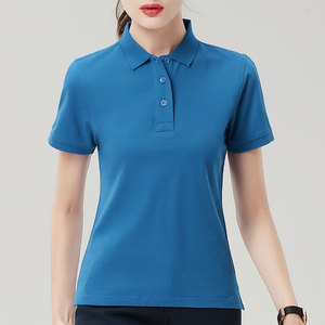 Polo de Algodón Piqué Rojo para Mujer, Manga Corta, Estilo Casual, Color Sólido, Tejido de Punto, Largo Regular - Product Image 5