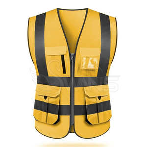 Gilet de sécurité pour hommes sur mesure en matériau respirant, classe 2, imperméable, certifié ANSI, coupe ajustée, prix d'usine - Product Image 1