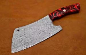 Couteau de chef personnalisé en acier Damas forgé à la main, avec lame tranchante et manche en bois sur mesure - Product Image 3