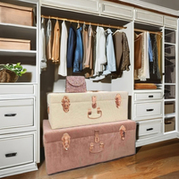 Coffre en métal de luxe élégant marque stockage frais coffre en métal de luxe utilisation pour la maison ferme maison salon voyage chambre lit