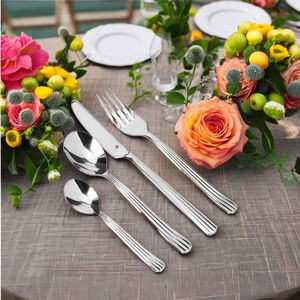 18/10 ensemble de couverts en acier ensemble de couverts en acier inoxydable cuillère résine manche en bois durable fête plaqué couverts usage domestique - Product Image 1