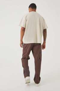 Wholesale Men's Custom Regular Fit Knitted T-Shirts High Quality 300 Gsm Trendy 100% Cotton Heavy Weight <b>Plain</b> Crew Neck <b>tshirts</b> - Product Image 5