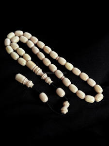 Cuentas sueltas redondas de hueso de buey genuino, hebras de cuerno artesanal, cuentas de oración por Falak World Export - Product Image 2