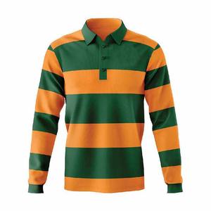 Camiseta de Rugby Clásica para Hombre, Manga Larga, Sólida, de Poliéster Tejido, con Logotipo Personalizado, para Entrenamiento Deportivo, Uso Casual, Transpirable y de Secado Rápido - Product Image 1