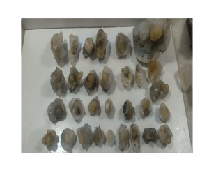 Bola de fluorita amarilla NATURAL Y HERMOSA sobre cuarzo de mm, lote de especímenes de minerales - Product Image 3