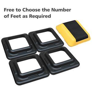 Piattaforma di aerobica con passo giallo a 4 montanti regolabile in altezza - Product Image 4