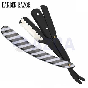 Professional Stainless Steel <b>Barber</b> Scissors and Straight Razor Grooming <b>Set</b> with Hair Thinning Shears and PU Case - Product Image 5