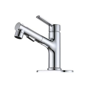 Rubinetto Moderno Monocomando per Lavabo Bagno con Doccetta Estraibile e Tappo Scarico a Scomparsa - Rubinetti per Lavabo e Lavandino - Product Image 2
