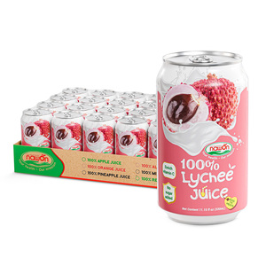 Boissons Naturelles OEM Fournisseur Végétalien Boissons Sans Produits Laitiers Vente en Gros Sans Sucre Ajouté Litchi 11.15 fl oz Boisson en Conserve SKU - Product Image 2