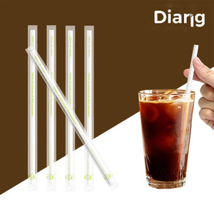 [DONGILPLATECHI] Diang 7 x 210 mm Pailles biodégradables en PLA emballées individuellement, pailles biodégradables pour boissons, café - Product Image 4