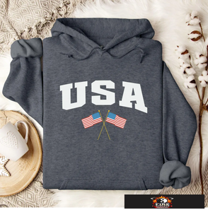 Servicio OEM ODM Sudadera con Capucha con Bandera de EE. UU. |   Sudadera con Capucha Estilo Universitario |   Sudadera con Bandera Americana Vintage para Ropa Urbana Patriótica - Product Image 4