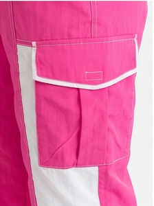 Pantalon cargo coupe-vent pour femme / Pantalon cargo imperméable 100 % nylon avec cordon de serrage à la taille / Pantalon coupe-vent multi-poches pour femme - Product Image 4