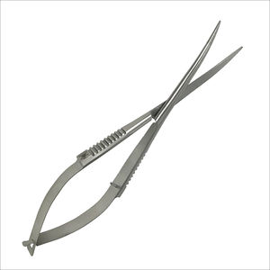 Micro-ciseaux extra-affûtés, nouvelle courbe russe, en acier inoxydable, pour la coupe des sourcils, la manucure, à ressort, pour broderie, pour droitiers - Product Image 2