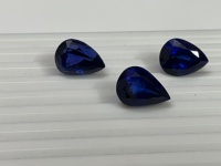 Tanzanita Natural en Forma de Pera, Azul Real de Alta Calidad, Juego de Tres Piezas, 65.00 Quilates, Gema Suelta, Certificada por IGI, Corte Excelente