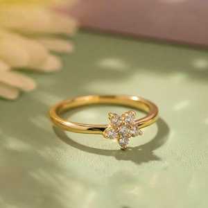 Hallmark Silver Minimal Star Gold Plated Ring Watch - Product Image 1