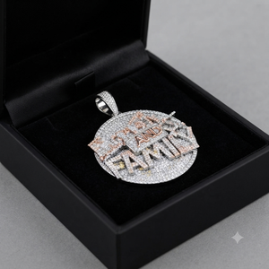 Unisex Iced 925 Solid Silver Big Circle Moissanite Diamond Fine Pendants <b>Custom</b> <b>Name</b> Initials Letter Hip Hop Rapper Party Charms - Product Image 5