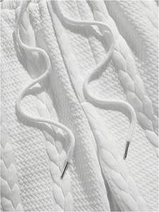 Breathable <b>Twins</b> <b>Set</b> White Color Ribbed Men's T-Shirts & Short <b>Set</b> Two Piece Streetwear Beach Outdoor Sportswear Rib Short <b>Sets</b> - Product Image 3