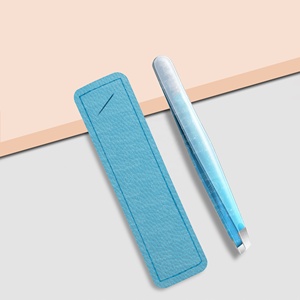 Las mejores pinzas de etiqueta privada para cejas y vello facial, pinzas inclinadas de acero inoxidable de 1,5mm de espesor, duraderas y fáciles de usar - Product Image 1