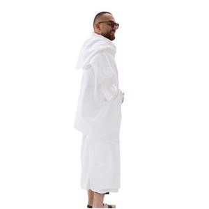 Serviettes de Hajj et Omra en coton blanc doux au toucher, deux pièces, pour hommes, respirantes, légères et confortables, pour musulmans - Product Image 4