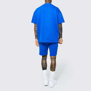2026 Summer Casual Style Men's Two Piece Set Training <b>Jogging</b> Wear Thermal Breathable 100% Cotton OEM Service Star Figure - Product Image 6