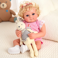 Poupée Reborn Babeside Ziva de 17 pouces - Corps entièrement en vinyle, cheveux implantés à la main, mini jouet doux pour filles
