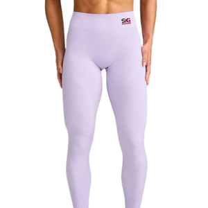 <b>Women's</b> High Waist Seamless Fitness <b>Leggings</b> Stretchy Breathable Yoga Gym Training Running Sports Tights with Gray Logo - Product Image 1