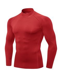 Men <b>Long</b> <b>Sleeve</b> MMA Rash Guard Compression Shirt Turtle Neck Athletic <b>Base</b> <b>Layer</b> Rash Guard For Gym Training Running Cycling Top - Product Image 1