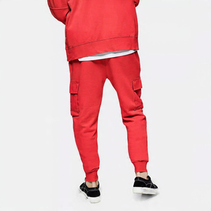 Conjunto Premium de Sudadera con Capucha y Pantalones Cargo 100% Algodón para Hombre / Sudadera Extra Grande con Bolsillo en el Pecho y Pantalones Cargo Deportivos / Logotipo Personalizado - Product Image 6