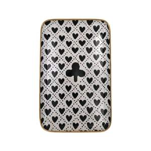 Plateau de service en métal à motif de feuilles moderne, plateau décoratif de luxe pour table ottoman, plateau rectangulaire à bord doré pour les fêtes - Product Image 5